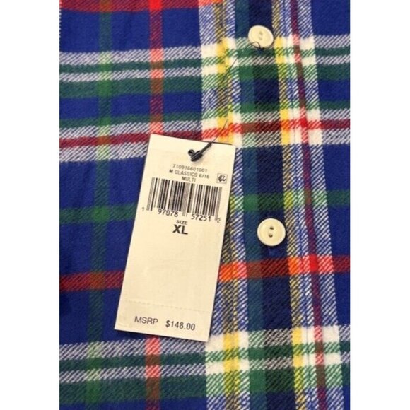 Polo Ralph Lauren Men's Classic Fit Flannel Blue Plaid Workshirt Sz XL NWT $148 - Picture 12 of 12